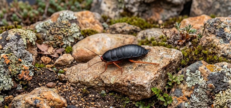 Bush Cockroach on rock