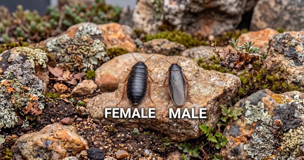 Female and Male Bush Cockroach